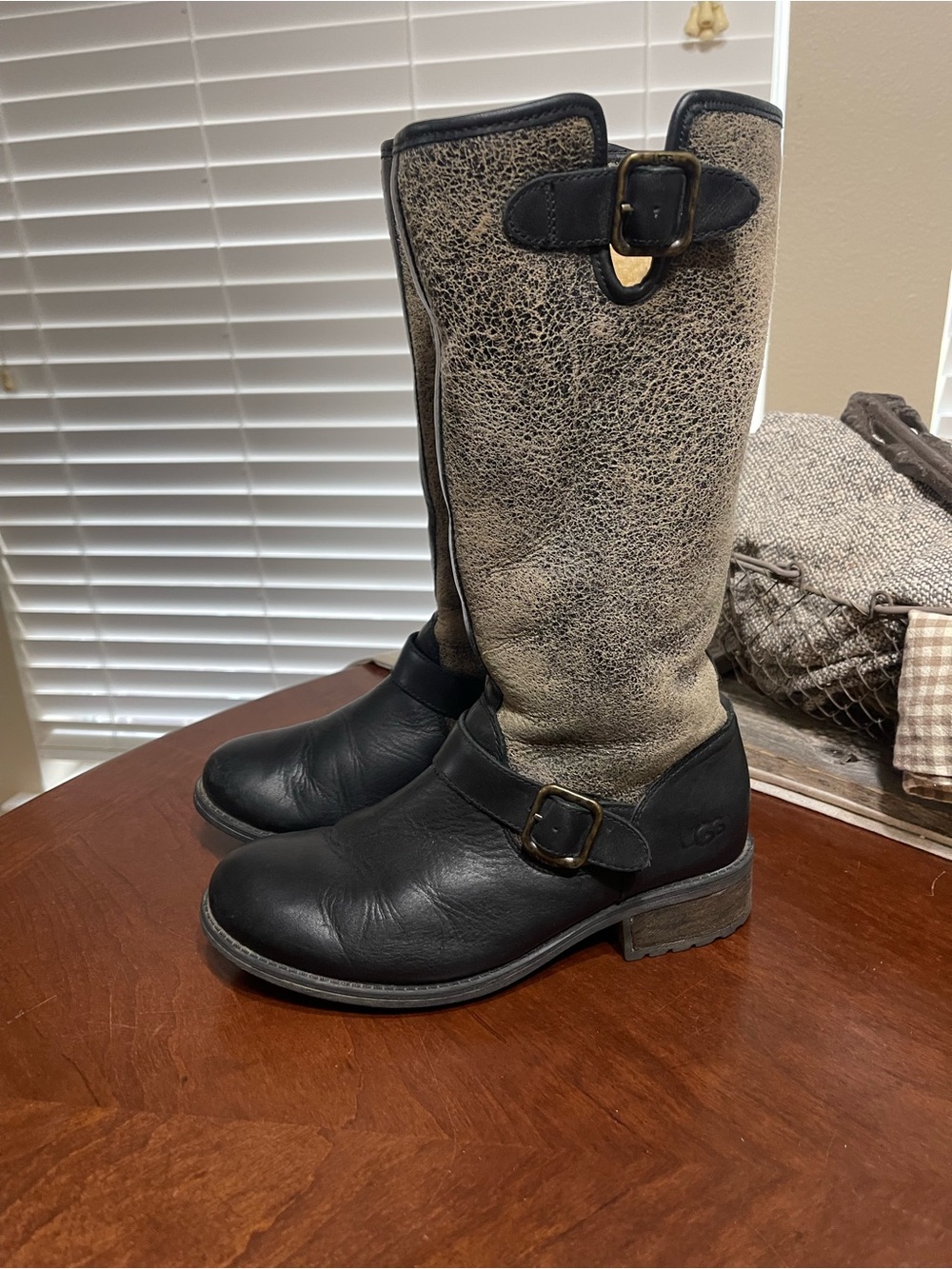 UGG Chancery Boot  tall bomber leather harness